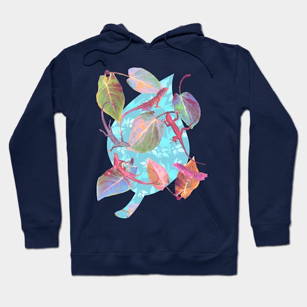 Lizards and More Leaves Hoodie by RoxanneG